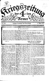 Kriegszeitung der 4. Armee