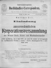 Oesterreichische Buchhändler-Correspondenz