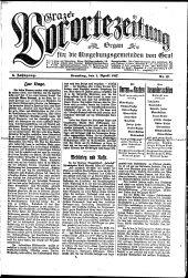 Grazer Vorortezeitung: Organ f. d. Umgebungsgemeinden v. Graz