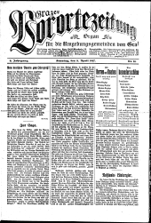 Grazer Vorortezeitung: Organ f. d. Umgebungsgemeinden v. Graz