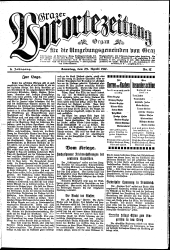 Grazer Vorortezeitung: Organ f. d. Umgebungsgemeinden v. Graz