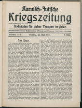 Karnisch-Julische Kriegszeitung