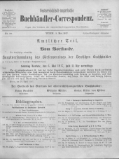 Oesterreichische Buchhändler-Correspondenz