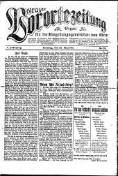 Grazer Vorortezeitung: Organ f. d. Umgebungsgemeinden v. Graz