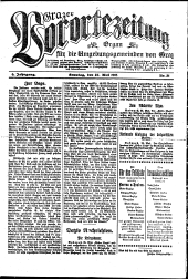 Grazer Vorortezeitung: Organ f. d. Umgebungsgemeinden v. Graz