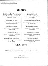 Verlustliste Alphabetisches Verzeichnis