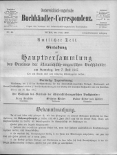 Oesterreichische Buchhändler-Correspondenz