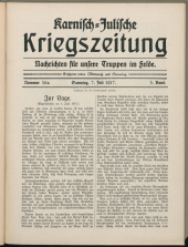 Karnisch-Julische Kriegszeitung