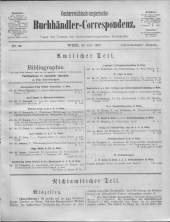 Oesterreichische Buchhändler-Correspondenz