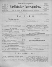 Oesterreichische Buchhändler-Correspondenz