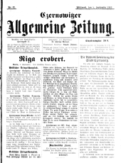 Czernowitzer Allgemeine Zeitung