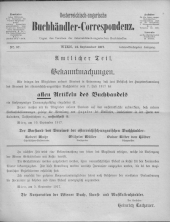 Oesterreichische Buchhändler-Correspondenz