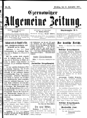 Czernowitzer Allgemeine Zeitung