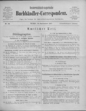 Oesterreichische Buchhändler-Correspondenz