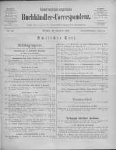 Oesterreichische Buchhändler-Correspondenz