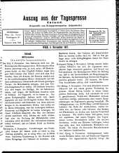 Auszug aus der Tagespresse