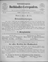 Oesterreichische Buchhändler-Correspondenz