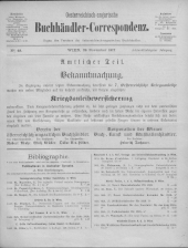Oesterreichische Buchhändler-Correspondenz