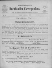 Oesterreichische Buchhändler-Correspondenz