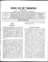 Auszug aus der Tagespresse