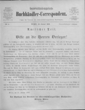 Oesterreichische Buchhändler-Correspondenz