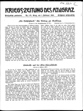 Kriegszeitung des A.T.V. Graz