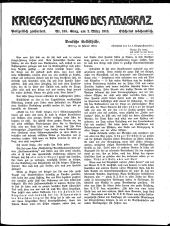Kriegszeitung des A.T.V. Graz