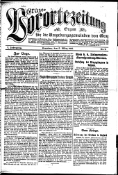 Grazer Vorortezeitung: Organ f. d. Umgebungsgemeinden v. Graz