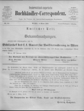 Oesterreichische Buchhändler-Correspondenz