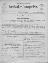 Oesterreichische Buchhändler-Correspondenz