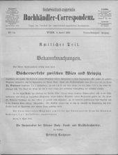 Oesterreichische Buchhändler-Correspondenz