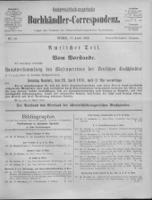 Oesterreichische Buchhändler-Correspondenz