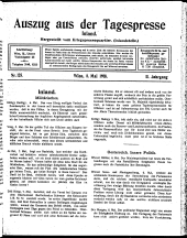 Auszug aus der Tagespresse
