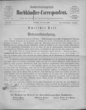 Oesterreichische Buchhändler-Correspondenz