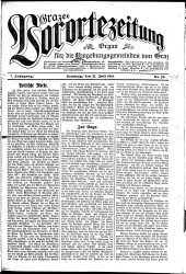 Grazer Vorortezeitung: Organ f. d. Umgebungsgemeinden v. Graz