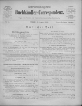 Oesterreichische Buchhändler-Correspondenz