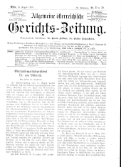 Allgemeine Österreichische Gerichtszeitung