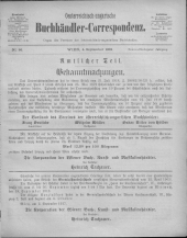 Oesterreichische Buchhändler-Correspondenz