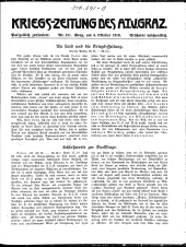 Kriegszeitung des A.T.V. Graz