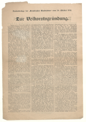 Extraausgaben des 1. Weltkrieges