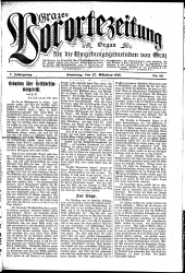 Grazer Vorortezeitung: Organ f. d. Umgebungsgemeinden v. Graz