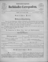 Oesterreichische Buchhändler-Correspondenz