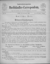 Oesterreichische Buchhändler-Correspondenz