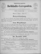 Oesterreichische Buchhändler-Correspondenz