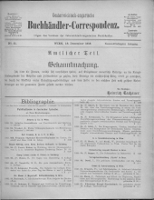 Oesterreichische Buchhändler-Correspondenz