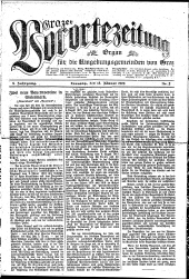 Grazer Vorortezeitung: Organ f. d. Umgebungsgemeinden v. Graz