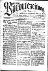 Grazer Vorortezeitung: Organ f. d. Umgebungsgemeinden v. Graz