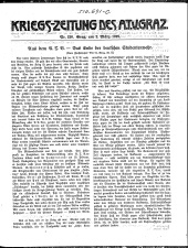 Kriegszeitung des A.T.V. Graz