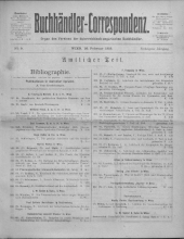 Oesterreichische Buchhändler-Correspondenz