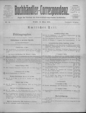 Oesterreichische Buchhändler-Correspondenz